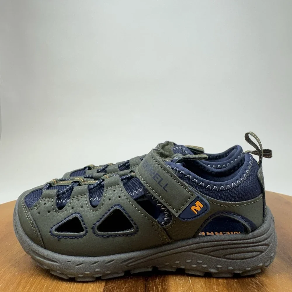 New NWOB Big Kids Merrell Explorer Compass Green Sport Trail Sandals Size 1 Y